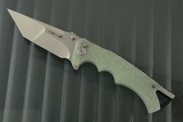 Tighe Fighter Button Lock Flipper with Jade TurboGlow - RWL-34