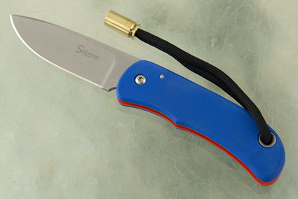 Pointer Friction Folder with Blue and Red G-10