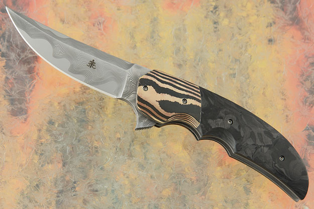 Mini Persian Flipper with Marbled Carbon Fiber and Cu-Zr (IKBS)