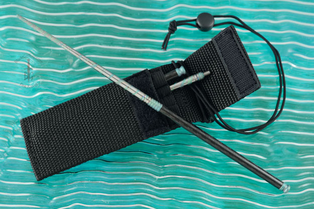 Titanium & Carbon Fiber Chopstick/Hair Sticks (Set of Two) - Green MultiColor