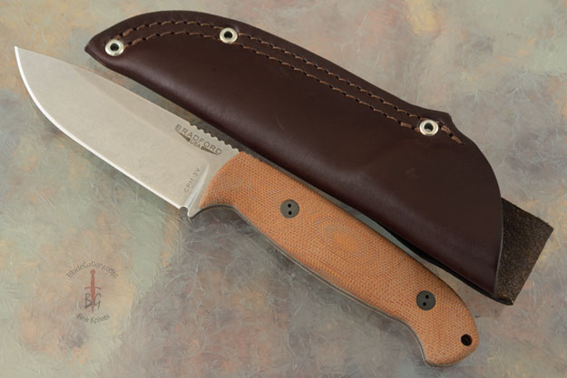 Guardian 4.5 - 3D Natural Micarta, Stonewash Blade, Sabre Grind