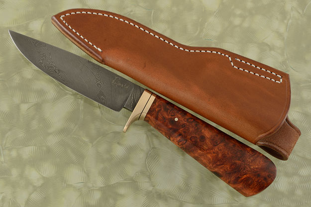 Back Country Damascus Hunter with Amboyna Burl