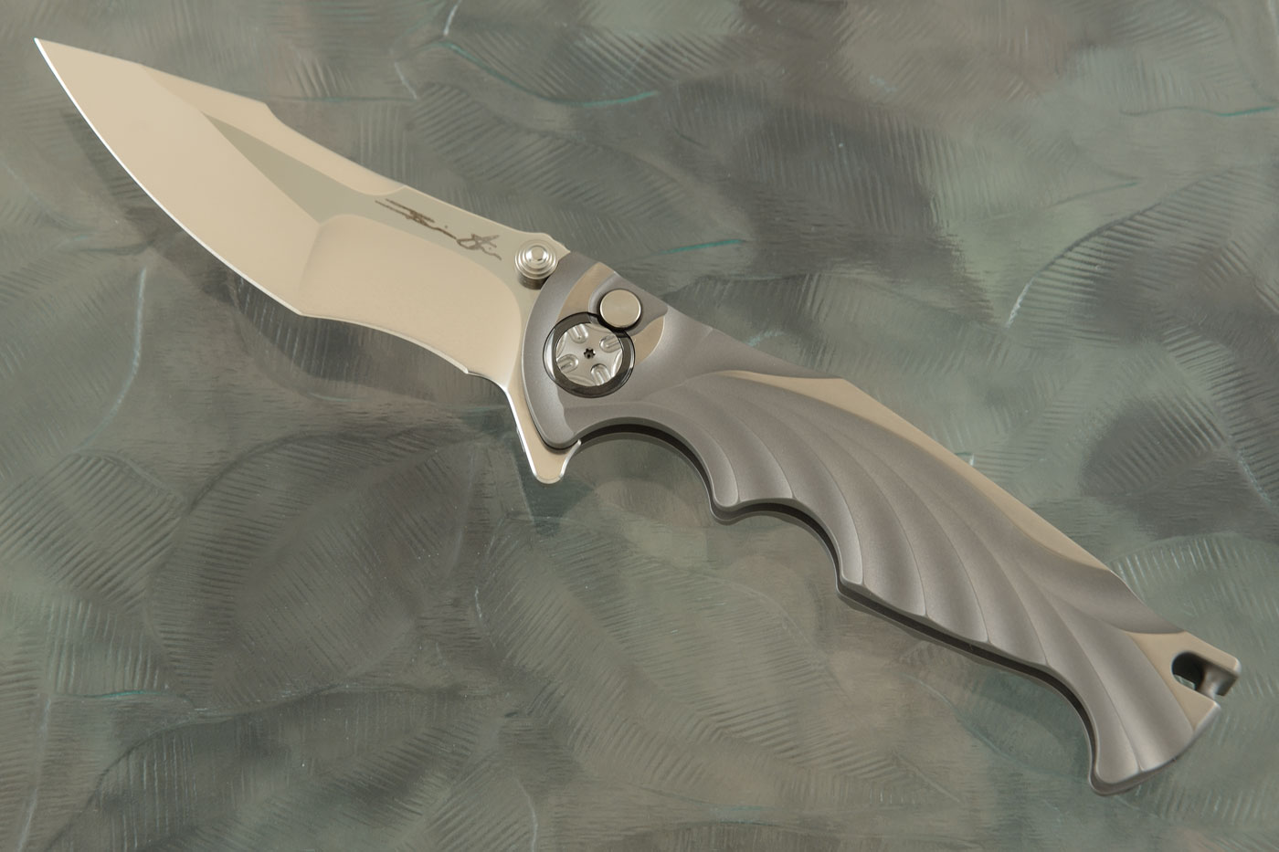Integral Titanium Tighe Breaker 3.5 Button Lock Flipper with Talonite