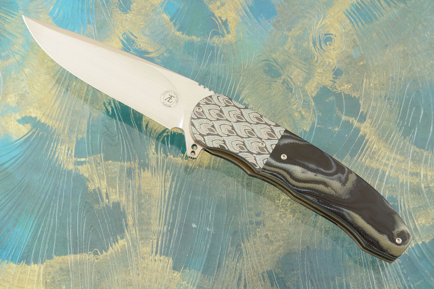 L48 Flipper with Camouflage G10 and Zirconium (Ceramic IKBS)