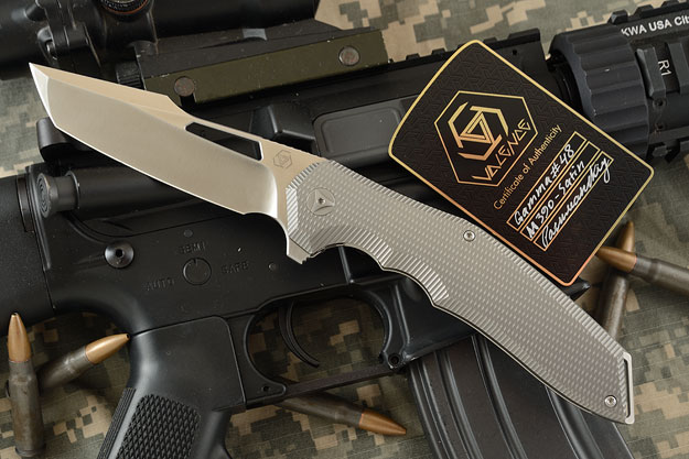 Gamma Flipper with Satin Finished M390 and Bead Blasted Titanium (#48 of 100)