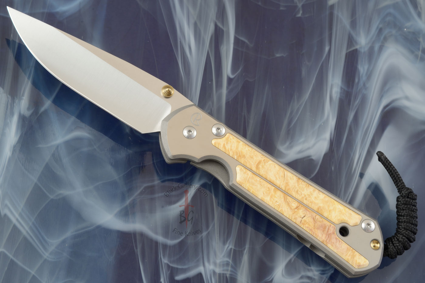 Large Sebenza 21 with Box Elder Burl