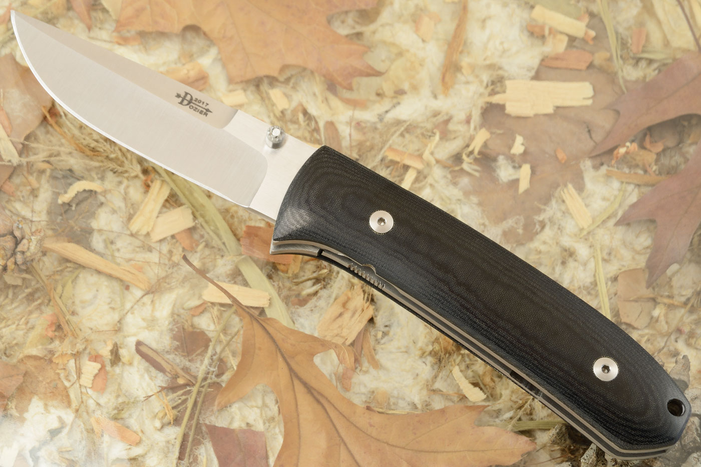 Custom Large Folding Trapper with Black Micarta