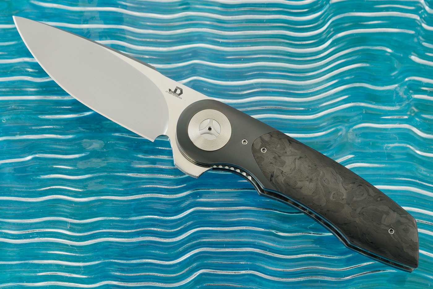 Gold Standard Full Dress Flipper with Marbled Carbon Fiber and Zirconium (Double Row IKBS)