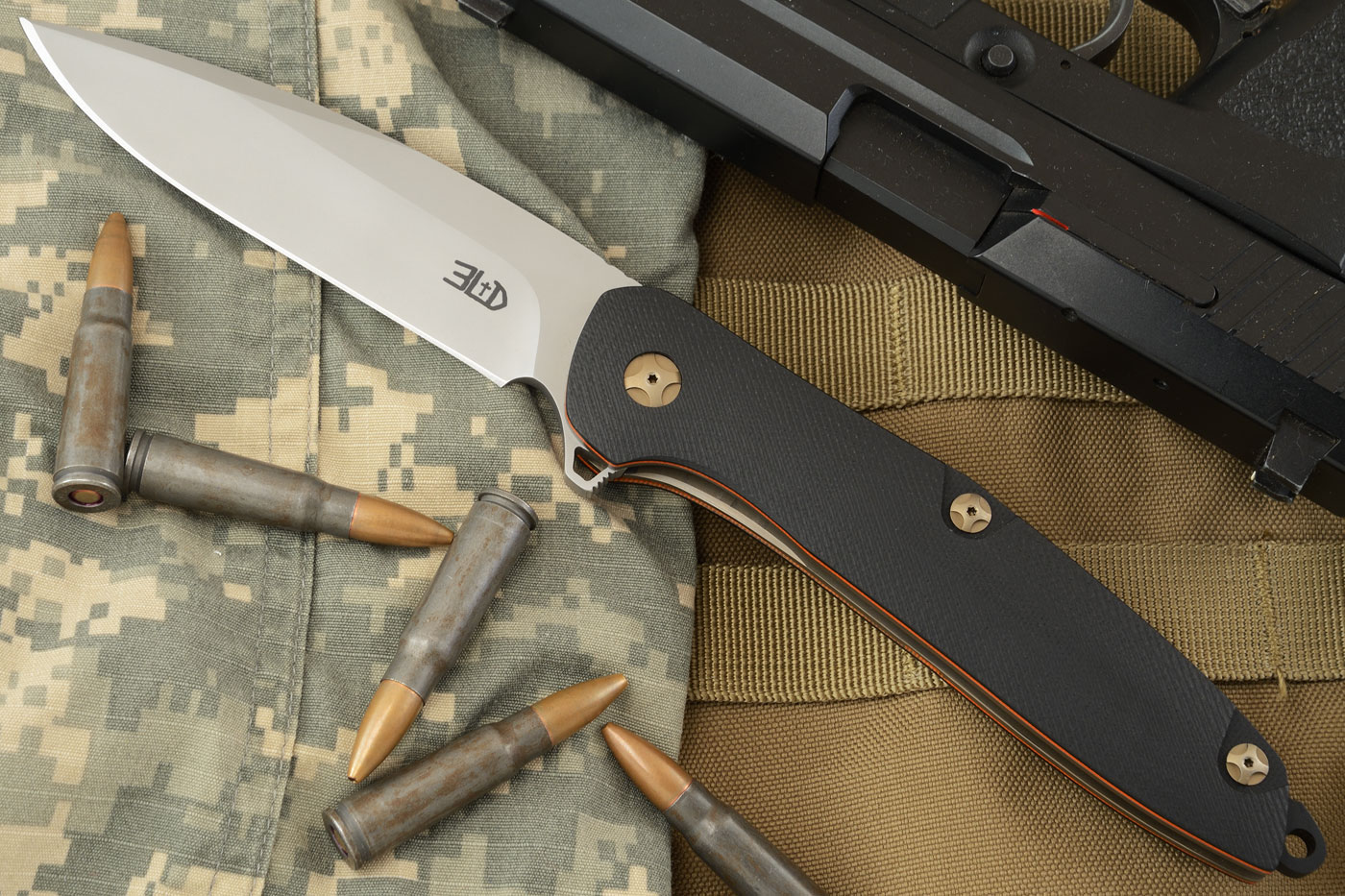 K1 Flipper Black G-10 - Elmax (Ceramic Bearings)