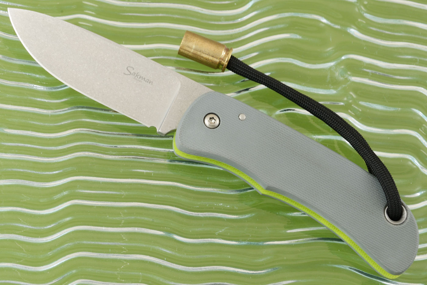 Pointer Friction Folder with Gray and Green G10